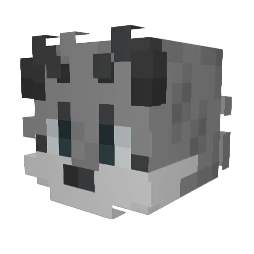 rockwolfy Minecraft avatar head, 3D render