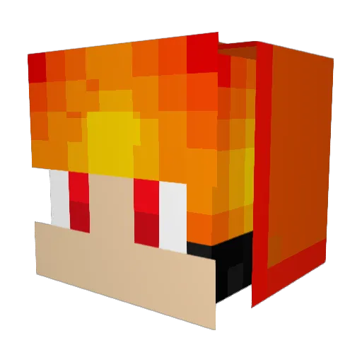 rockyB95 Minecraft avatar head, 3D render