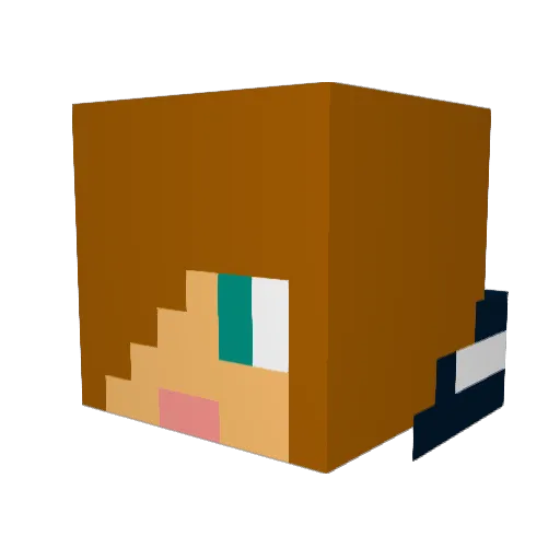rockyluna Minecraft avatar head, 3D render