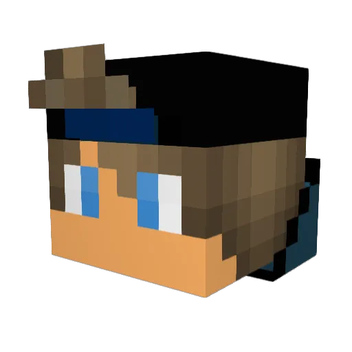 rockyrocka Minecraft avatar head, 3D render