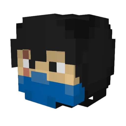 rockysworld7 Minecraft avatar head, 3D render