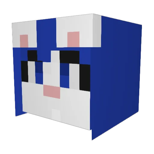 rockythefreak Minecraft avatar head, 3D render