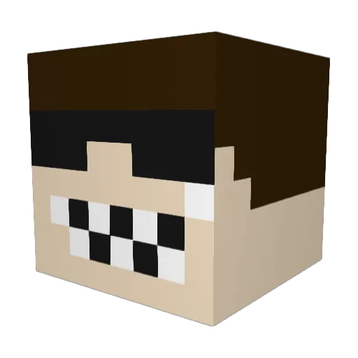 rockythepocky Minecraft avatar head, 3D render