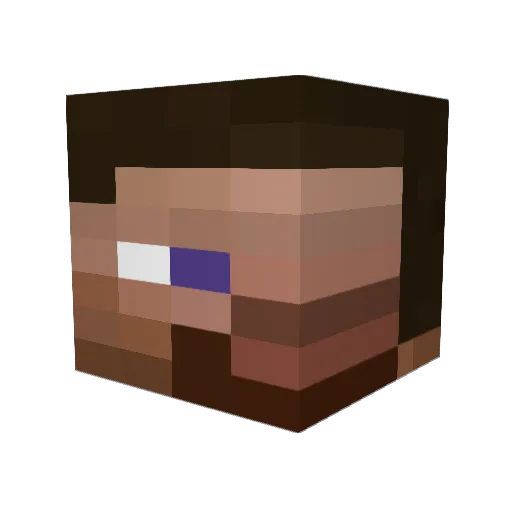 rococotek Minecraft avatar head, 3D render