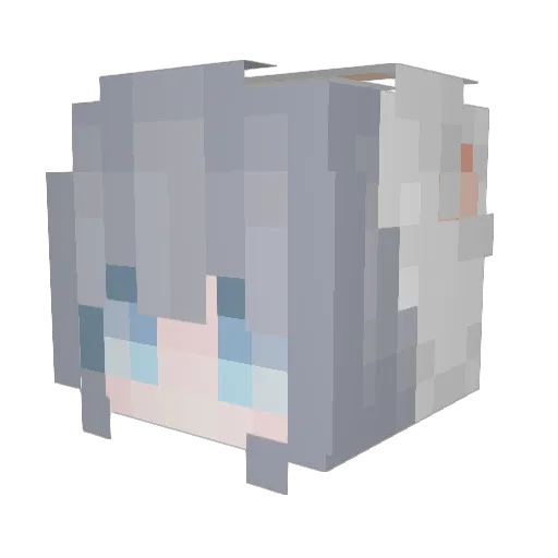 rococraft Minecraft avatar head, 3D render