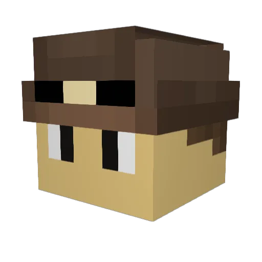 rodetrui Minecraft avatar head, 3D render