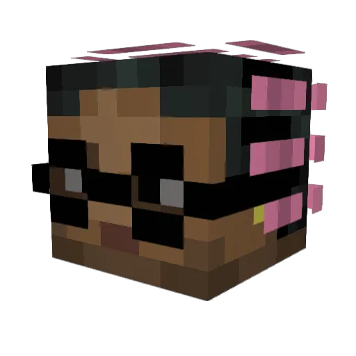 rodneil Minecraft avatar head, 3D render