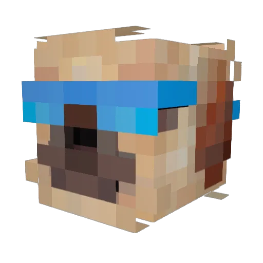 roee2k Minecraft avatar head, 3D render