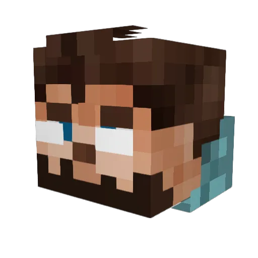 roeroe2004_ Minecraft avatar head, 3D render