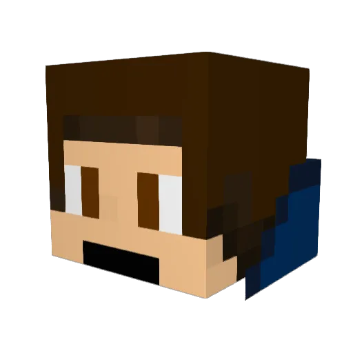 rogachette Minecraft avatar head, 3D render