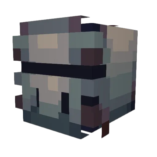 rogear Minecraft avatar head, 3D render