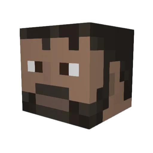 rogeriotorres Minecraft avatar head, 3D render