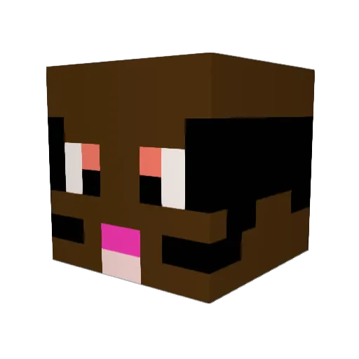 roguchan Minecraft avatar head, 3D render