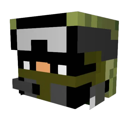 rogue_meerkat Minecraft avatar head, 3D render