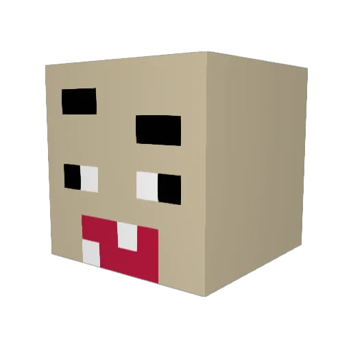 rohzzang Minecraft avatar head, 3D render