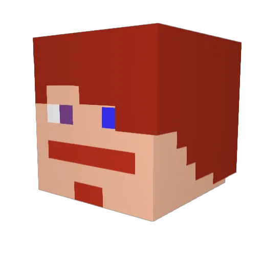 roiBOB_ Minecraft avatar head, 3D render
