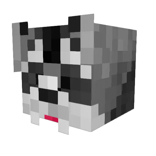 roiblich Minecraft avatar head, 3D render