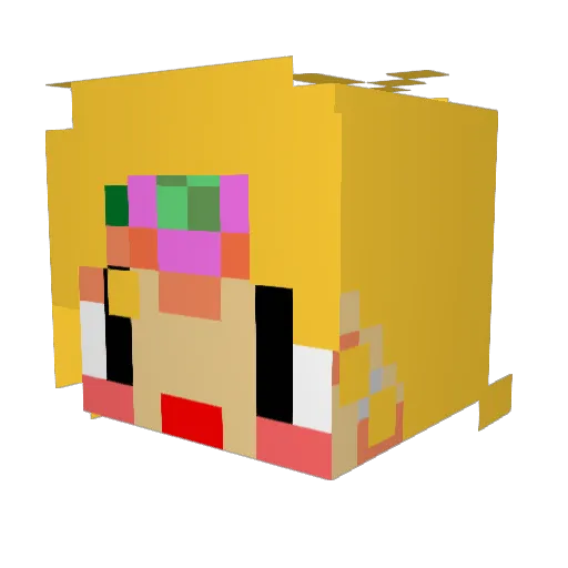 roinai Minecraft avatar head, 3D render