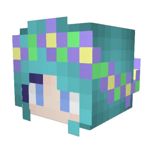 roisinn__ Minecraft avatar head, 3D render