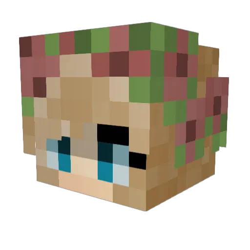 roizozo Minecraft avatar head, 3D render