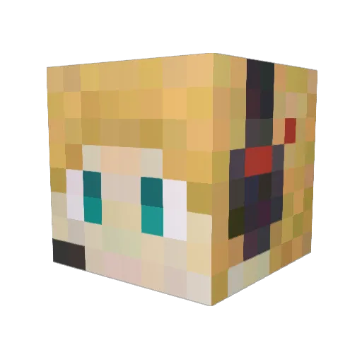 rojiusa Minecraft avatar head, 3D render