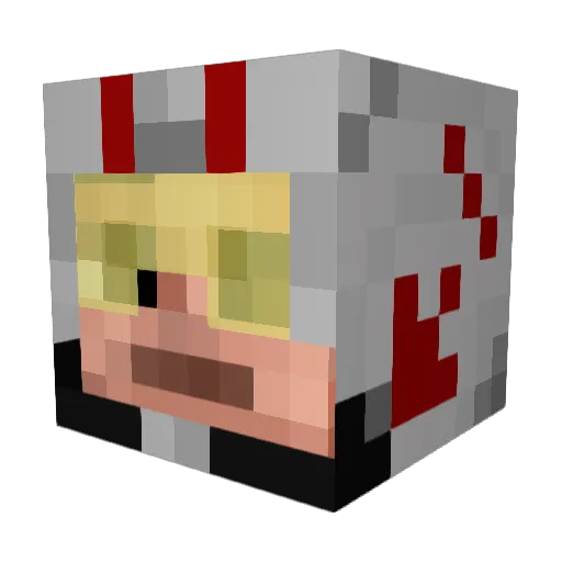 rojo_21 Minecraft avatar head, 3D render