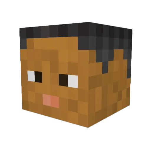 rokeho Minecraft avatar head, 3D render
