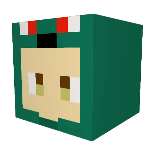 rokichiken Minecraft avatar head, 3D render