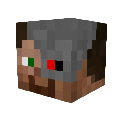 rokkr Minecraft avatar head, 3D render