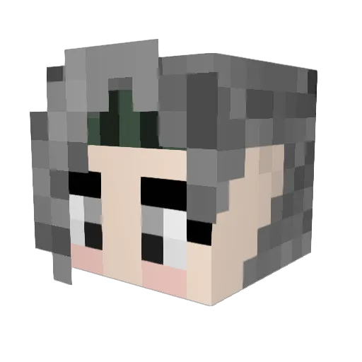 rokoutya Minecraft avatar head, 3D render