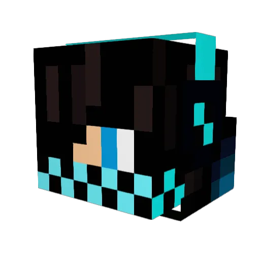 roks12 Minecraft avatar head, 3D render