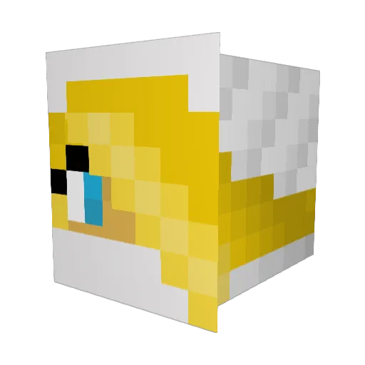 roku3333 Minecraft avatar head, 3D render