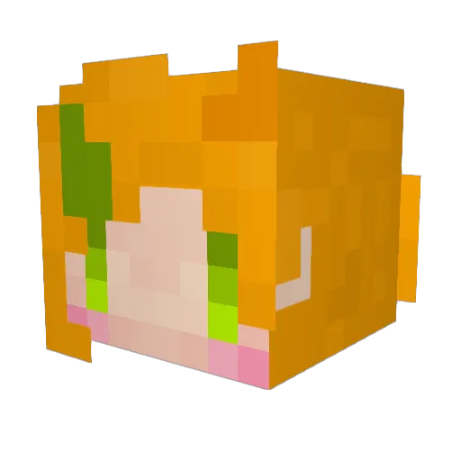roku820 Minecraft avatar head, 3D render