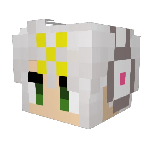 rokuha Minecraft avatar head, 3D render
