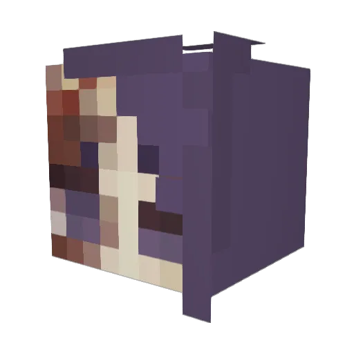 rolani Minecraft avatar head, 3D render