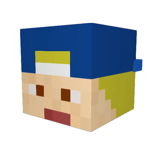 rolas2 Minecraft avatar head, 3D render