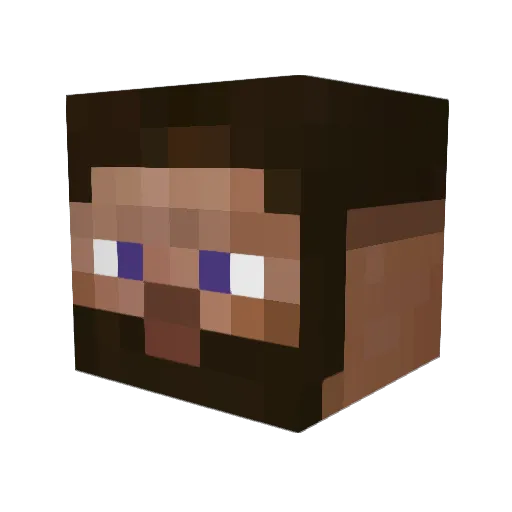 rolex24k Minecraft avatar head, 3D render