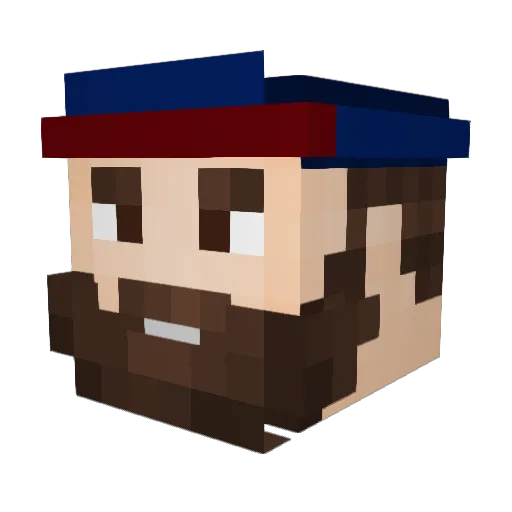 rollie1212 Minecraft avatar head, 3D render