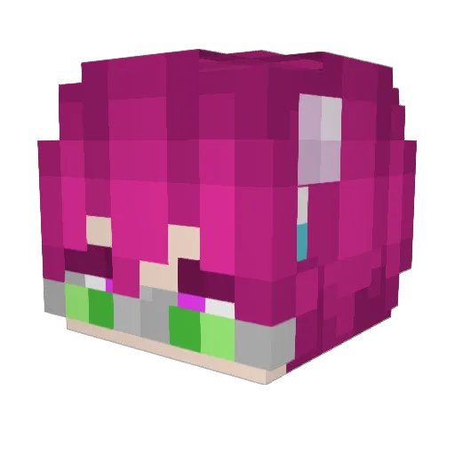 rolliepolllie Minecraft avatar head, 3D render