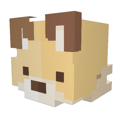 rollingnico Minecraft avatar head, 3D render
