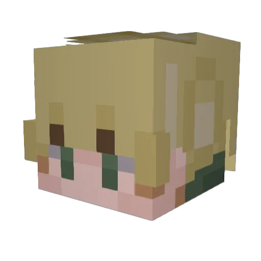 rollos_ Minecraft avatar head, 3D render