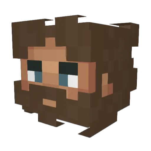rolnik07 Minecraft avatar head, 3D render