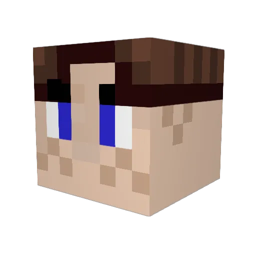 rolypolyolee Minecraft avatar head, 3D render