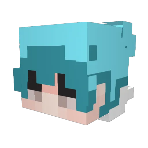 romain1 Minecraft avatar head, 3D render