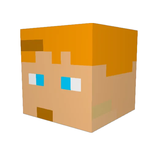 romain460 Minecraft avatar head, 3D render