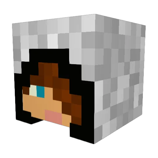 romainmule Minecraft avatar head, 3D render