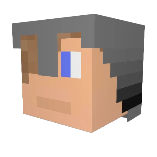 romainshark Minecraft avatar head, 3D render