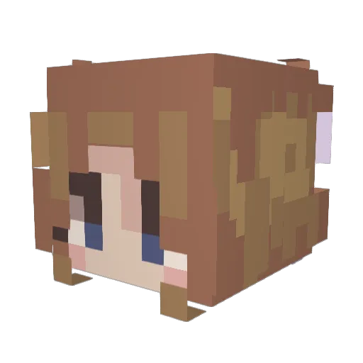 romaisy Minecraft avatar head, 3D render