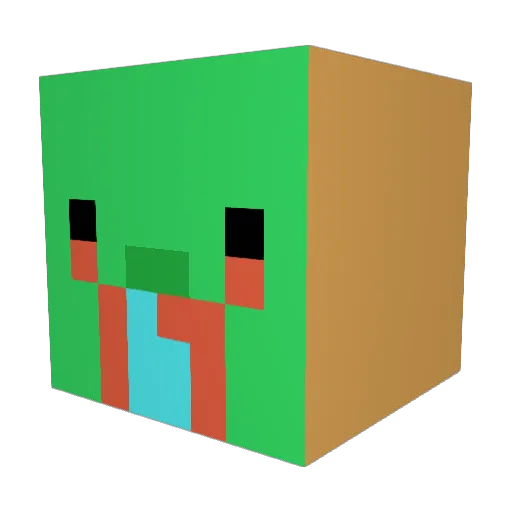 romanerrro Minecraft avatar head, 3D render