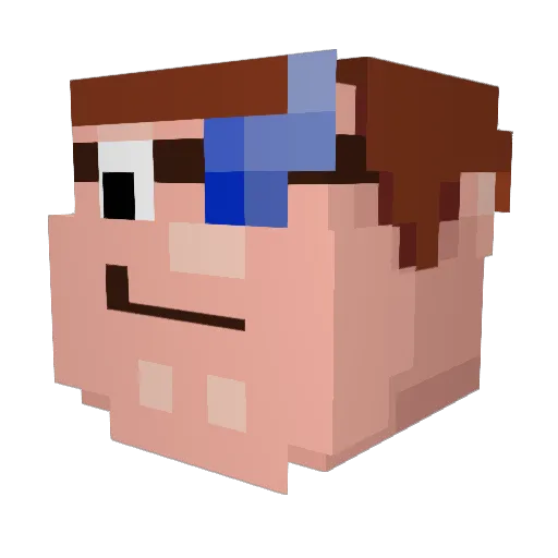 romasobka Minecraft avatar head, 3D render